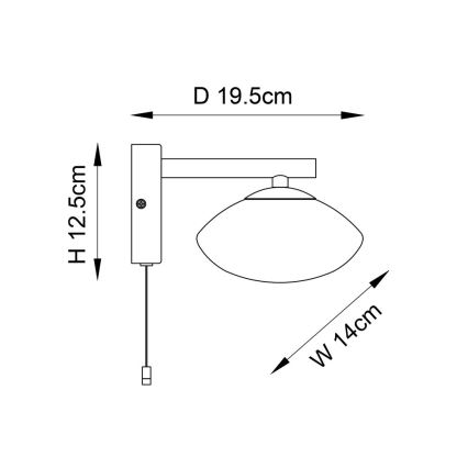 Endon 97181 - Kupaonsko zidno svjetlo MOBIAS 1xG9/3W/230V IP44 sjajni krom
