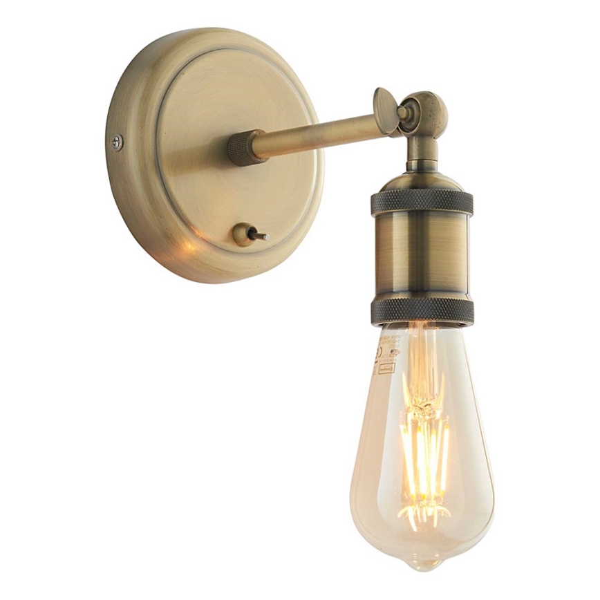 Endon 97245 - Zidno reflektorsko svjetlo HAL 1xE27/10W/230V mesing