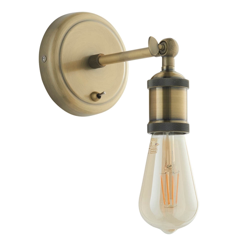 Endon 97245 - Zidno reflektorsko svjetlo HAL 1xE27/10W/230V mesing