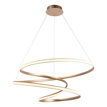 Endon 97639 - LED luster TWIRL s možností prigušivanja na kabelu LED/88W/230V 3000K zlatna