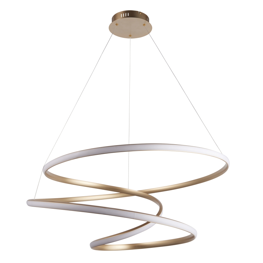 Endon 97639 - LED luster TWIRL s možností prigušivanja na kabelu LED/88W/230V 3000K zlatna