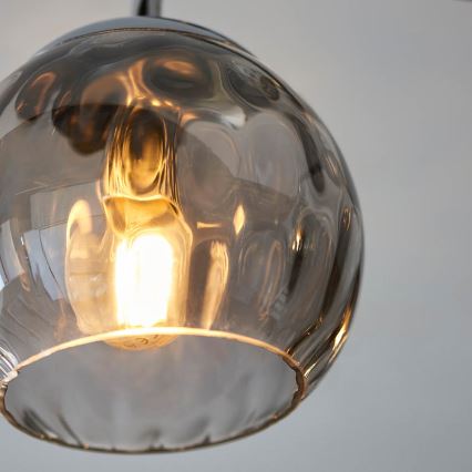 Endon 97971 - Površinski montiran stropni luster DIMPLE 3xE14/25W/230V sjajni krom/dimno siva