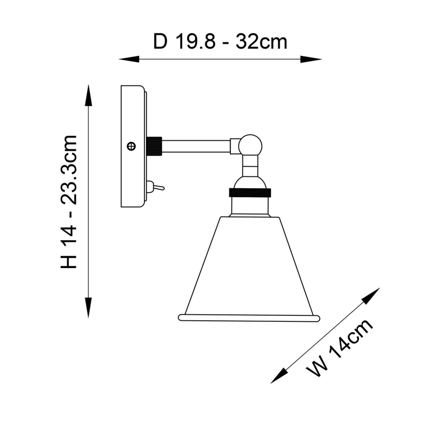 Endon 98716 - Zidna točkasta svjetiljka HALLE 1xE14/40W/230V, sjajni krom
