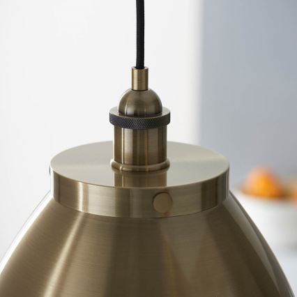 Endon 98744 - Luster na kabelu FRANKLIN 1xE27/10W/230V mesing