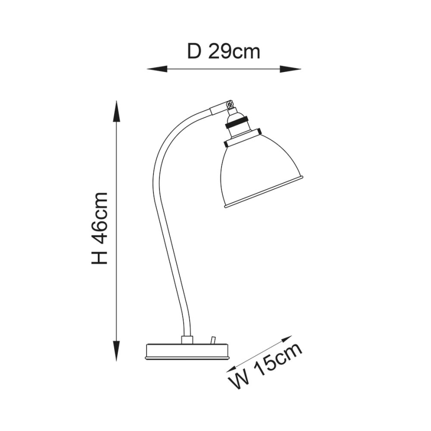 Endon 98747 - Stolna lampa FRANKLIN 1xE14/7W/230V mesing