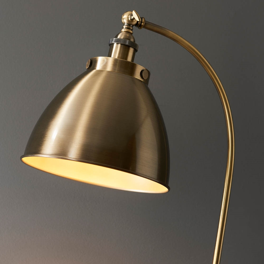 Endon 98748 - Podna lampa FRANKLIN 1xE27/10W/230V mesing/crna