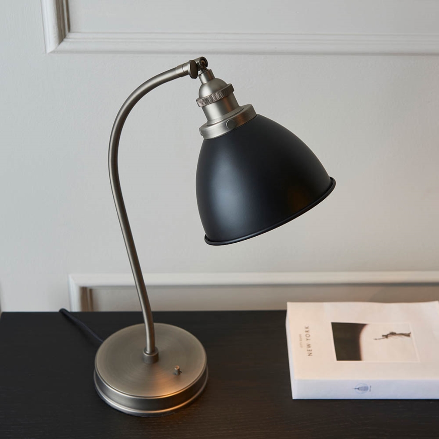 Endon 98752 - Stolna lampa FRANKLIN 1xE14/7W/230V matni krom/antracit