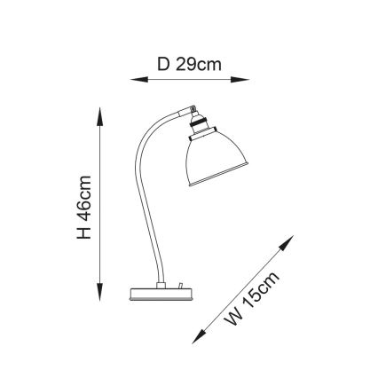 Endon 98752 - Stolna lampa FRANKLIN 1xE14/7W/230V matni krom/antracit