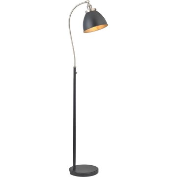 Endon 98753 - Podna svjetiljka FRANKLIN 1xE27/10W/230V matni krom/antracit