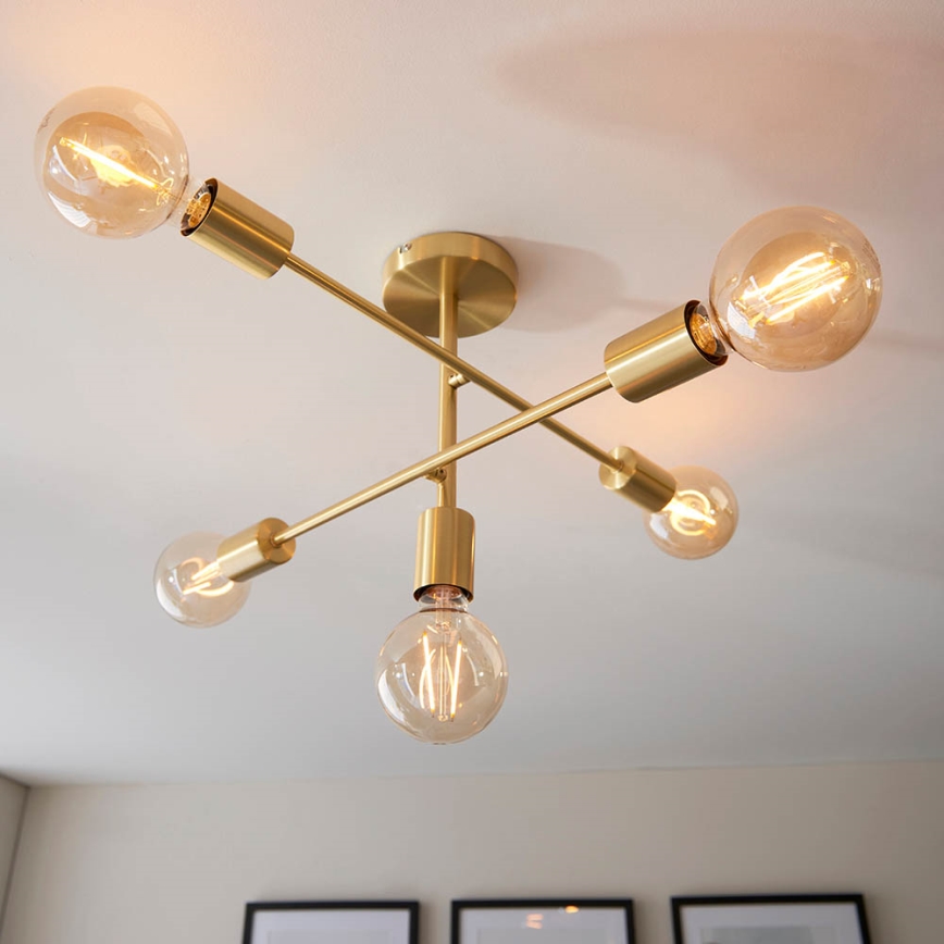 Endon 98786 - Luster na štapu SOHAN 5xE27/10W/230V mesing