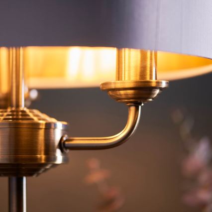 Endon 98932 - Stolna lampa HIGHCLERE 3xE14/18W/230V bijela/mesing, promjer 32 cm