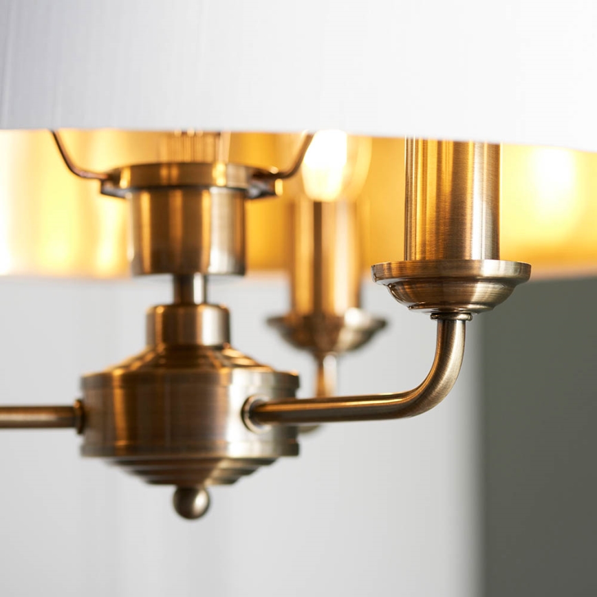 Endon 98934 - Luster na lancu HIGHCLERE 3xE14/40W/230V bijela/mesing