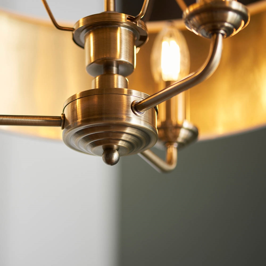 Endon 98934 - Luster na lancu HIGHCLERE 3xE14/40W/230V bijela/mesing