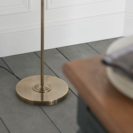 Endon 98935 - Podna lampa HIGHCLERE 3xE14/40W/230V bijela/mesing pr. 47 cm