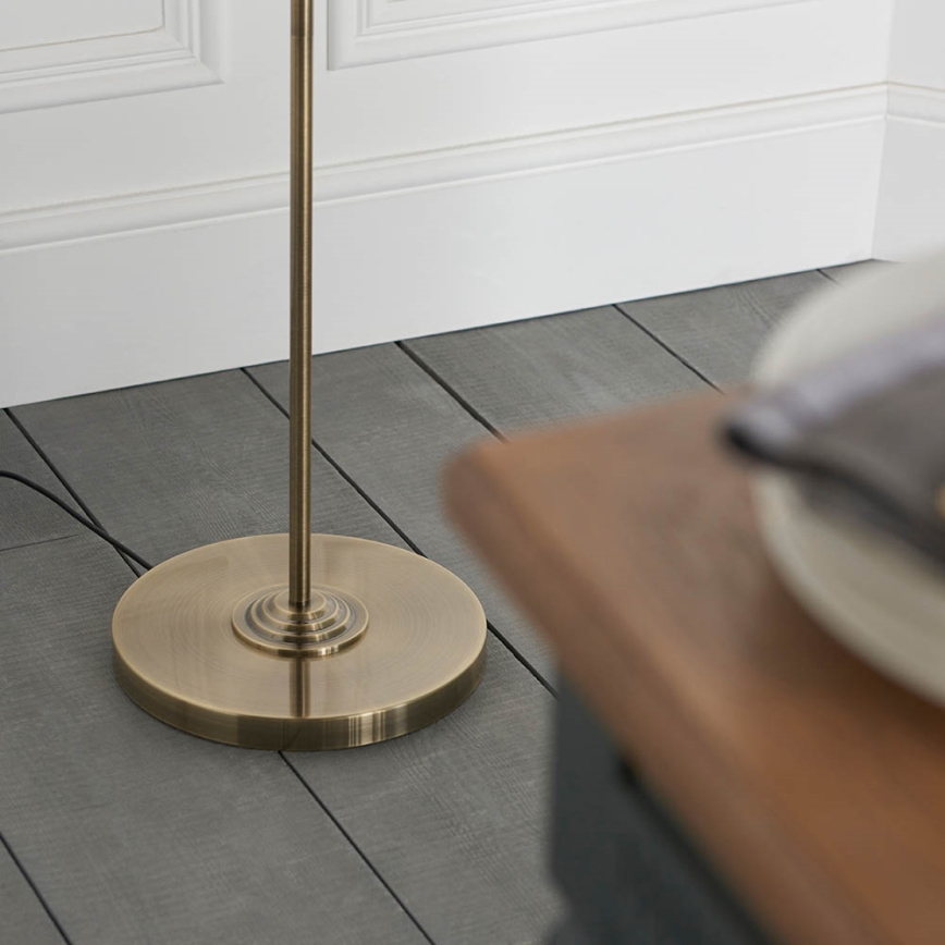 Endon 98935 - Podna lampa HIGHCLERE 3xE14/40W/230V bijela/mesing pr. 47 cm