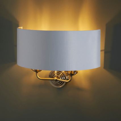 Endon 98937 - Zidna svjetiljka HIGHCLERE 2xE14/40W/230V bijela/mesing
