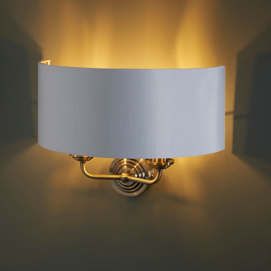 Endon 98937 - Zidna svjetiljka HIGHCLERE 2xE14/40W/230V bijela/mesing