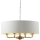 Endon 98938 - Luster na lancu HIGHCLERE 8xE14/40W/230V Ø 70 cm bijela/mesing