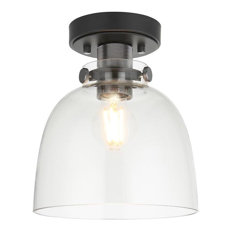 Endon 99106 - Stropna svjetiljka URBAN 1xE27/10W/230V crna/prozirna