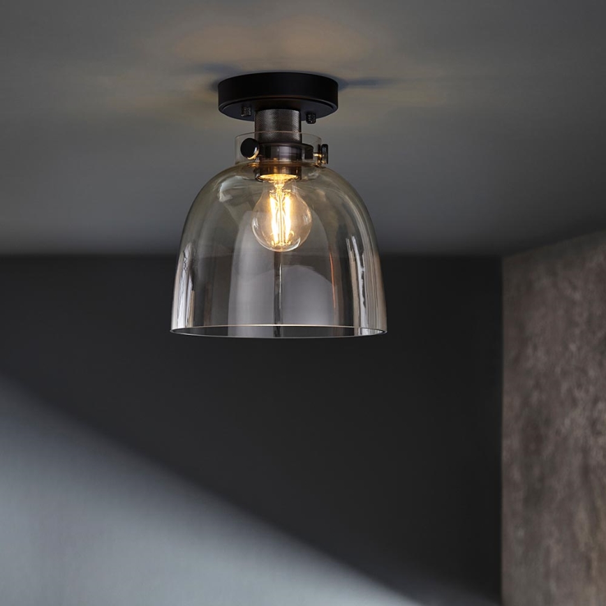 Endon 99106 - Stropna svjetiljka URBAN 1xE27/10W/230V crna/prozirna