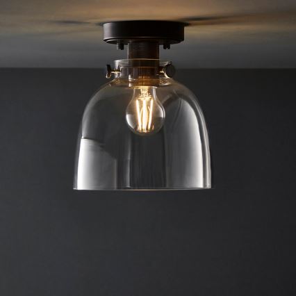 Endon 99106 - Stropna svjetiljka URBAN 1xE27/10W/230V crna/prozirna