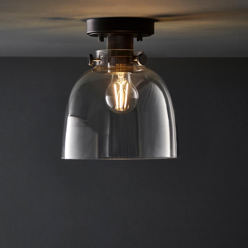 Endon 99106 - Stropna svjetiljka URBAN 1xE27/10W/230V crna/prozirna