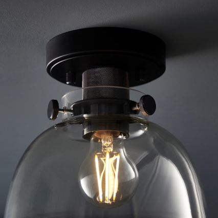 Endon 99106 - Stropna svjetiljka URBAN 1xE27/10W/230V crna/prozirna