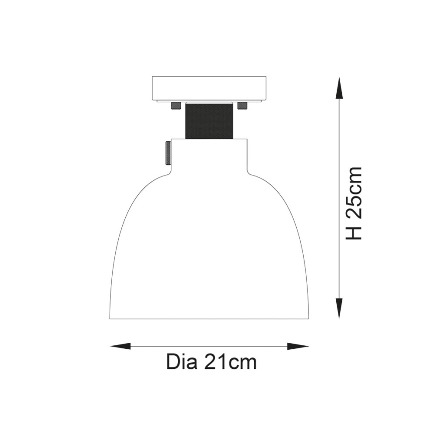 Endon 99106 - Stropna svjetiljka URBAN 1xE27/10W/230V crna/prozirna