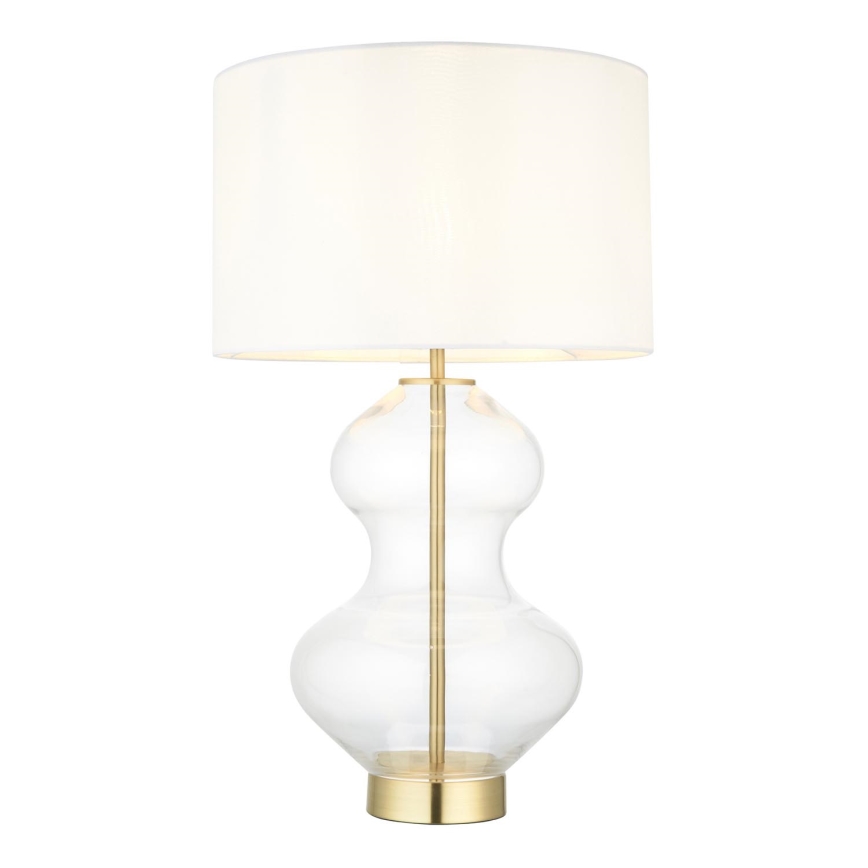 Endon 99110 - Stolna lampa KELDA 1xE27/10W/230V s prigušivačem bijela/zlatna