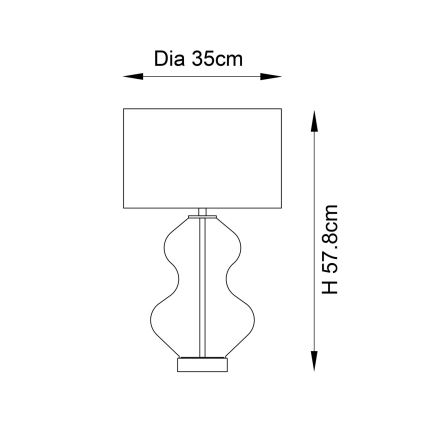 Endon 99110 - Stolna lampa KELDA 1xE27/10W/230V s prigušivačem bijela/zlatna