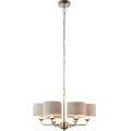 Endon 99151 - Luster na lancu HIGHCLERE 6xE14/28W/230V siva/matni krom promjer 53 cm