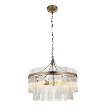 Endon 99166 - Luster na lancu MARIETTA 5xE14/7W/230V mesing/prozirno