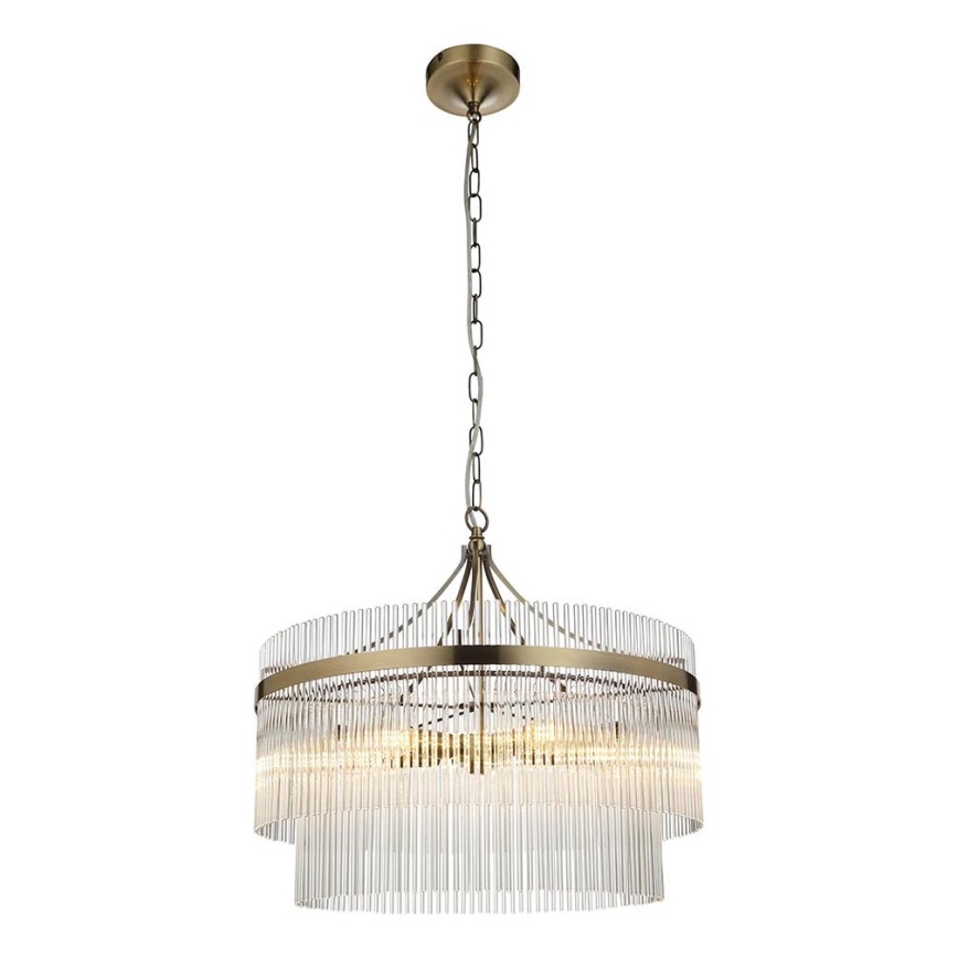 Endon 99166 - Luster na lancu MARIETTA 5xE14/7W/230V mesing/prozirno