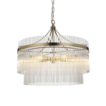 Endon 99166 - Luster na lancu MARIETTA 5xE14/7W/230V mesing/prozirno