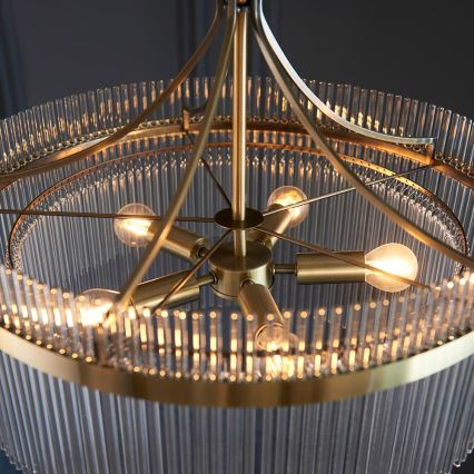 Endon 99166 - Luster na lancu MARIETTA 5xE14/7W/230V mesing/prozirno
