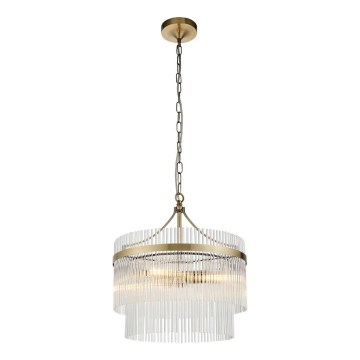 Endon 99167 - Luster na lancu MARIETTA 3xE14/7W/230V mesing/prozirna