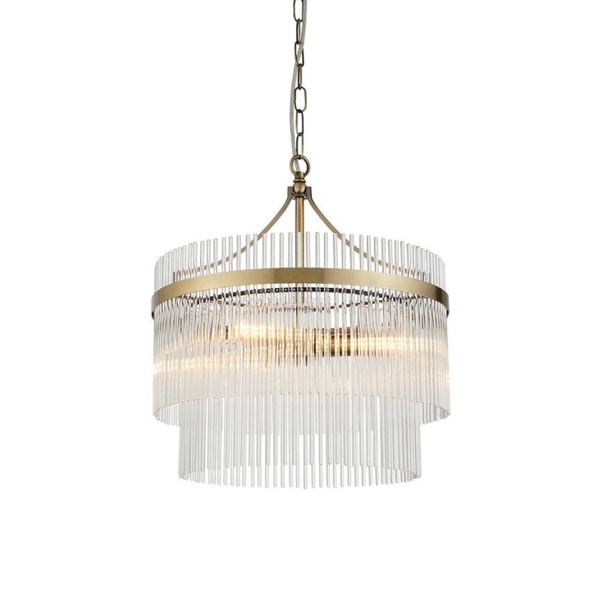 Endon 99167 - Luster na lancu MARIETTA 3xE14/7W/230V mesing/prozirna