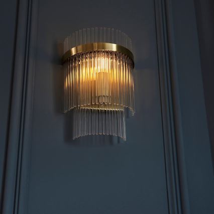 Endon 99168 - Zidna svjetiljka MARIETTA 1xE14/6W/230V mesing/prozirna