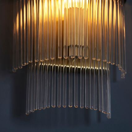 Endon 99168 - Zidna svjetiljka MARIETTA 1xE14/6W/230V mesing/prozirna