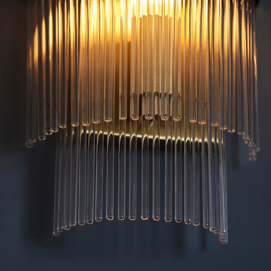 Endon 99168 - Zidna svjetiljka MARIETTA 1xE14/6W/230V mesing/prozirna
