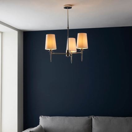 Endon 99455 - Luster na štapu 3xE14/6W/230V sjajni krom/bijela