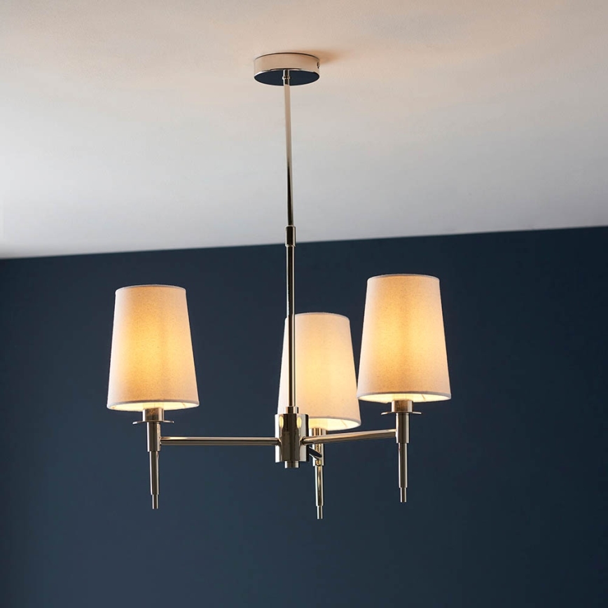 Endon 99455 - Luster na štapu 3xE14/6W/230V sjajni krom/bijela