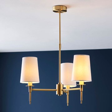 Endon 99456 - Luster na šipci 3xE14/6W/230V u zlatnoj/bijeloj boji