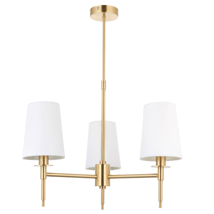 Endon 99456 - Luster na šipci 3xE14/6W/230V u zlatnoj/bijeloj boji