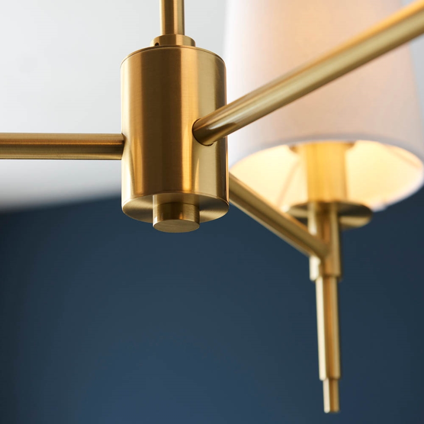 Endon 99456 - Luster na šipci 3xE14/6W/230V u zlatnoj/bijeloj boji