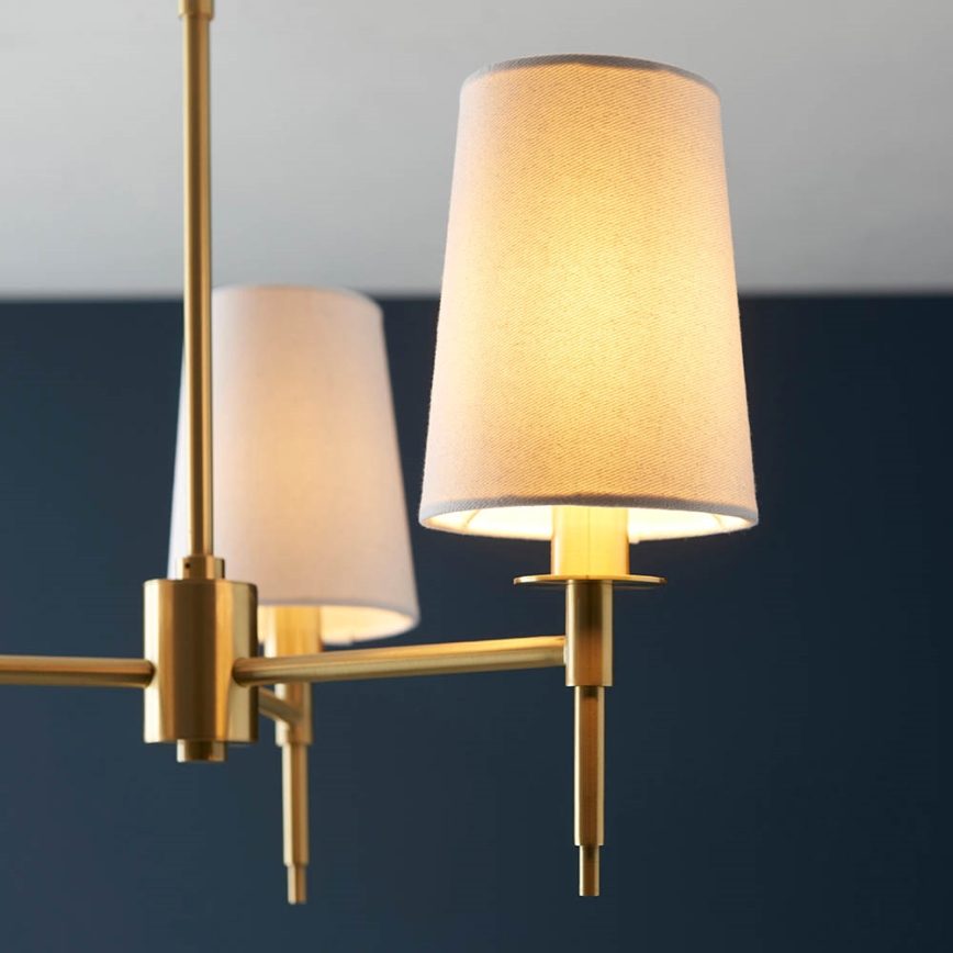 Endon 99456 - Luster na šipci 3xE14/6W/230V u zlatnoj/bijeloj boji