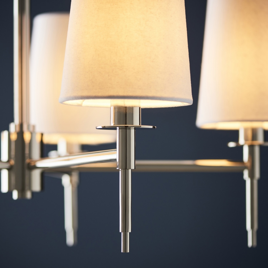 Endon 99457 - Luster na lancu 5xE14/6W/230V sjajni krom/bijela