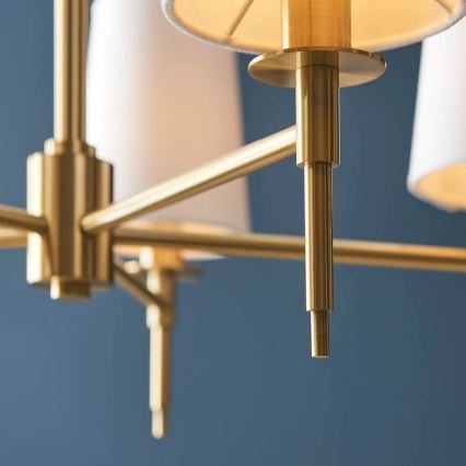 Endon 99458 - Luster na lancu 5xE14/6W/230V zlatna/bijela