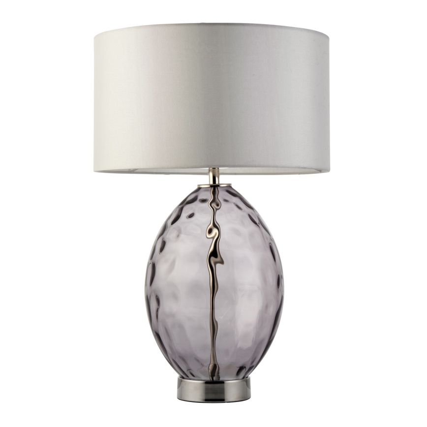 Endon 99581 - Prigušiva stolna lampa ERIN 1xE27/10W/230V kremasta/matni krom/zadimljena crna