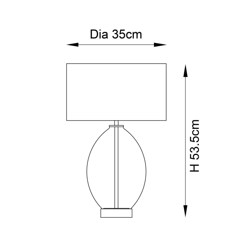 Endon 99581 - Prigušiva stolna lampa ERIN 1xE27/10W/230V kremasta/matni krom/zadimljena crna